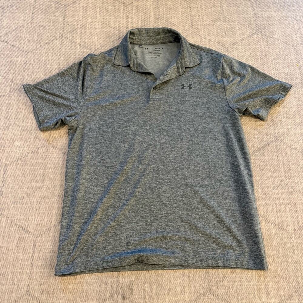 Under Armour Playoff Gray Golf Polo Shirt Men’s Large